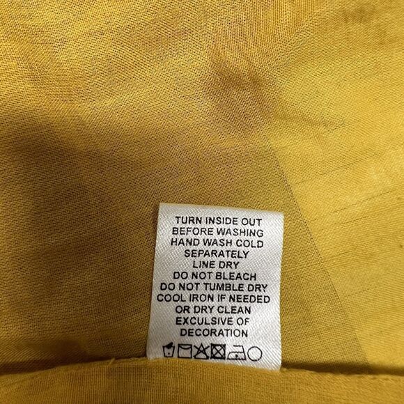 Tularosa Revolve Luna Off Shoulder Mini Dress LARGE Yellow Marigold Embroidered - Picture 10 of 10